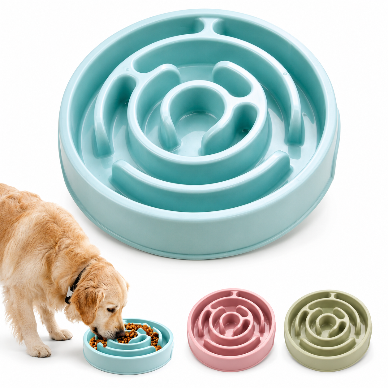 Maze Slow Feeder Dog Bowl – Anti-Gulping Enrichment Bowl