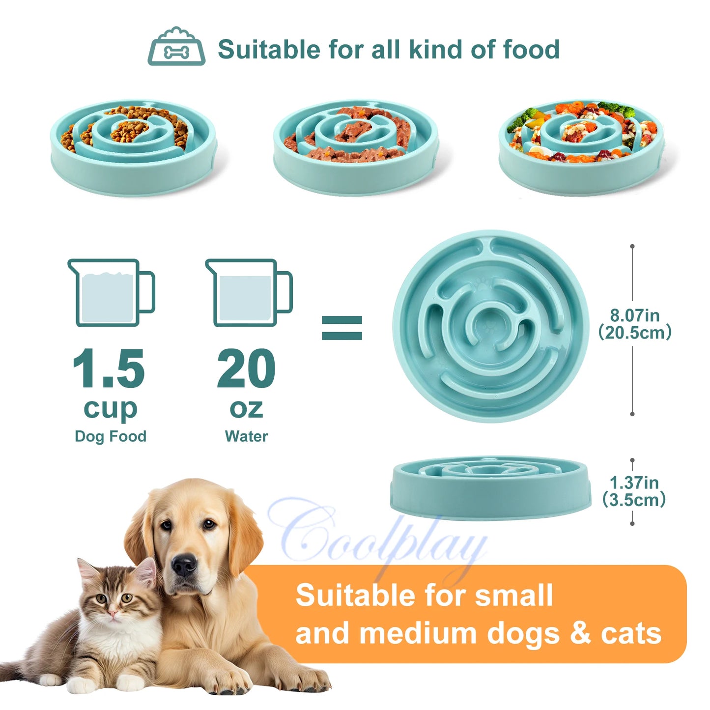 Maze Slow Feeder Dog Bowl – Anti-Gulping Enrichment Bowl